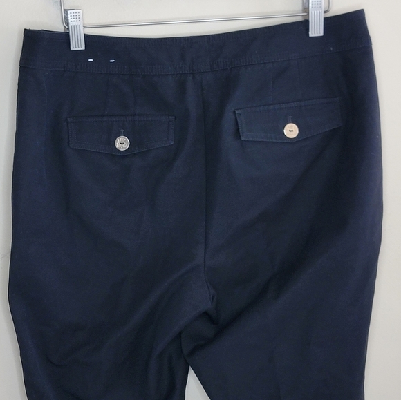 WHBM | Black The Flare Crop Sailor Front Pants Size 10 - Picture 4 of 7